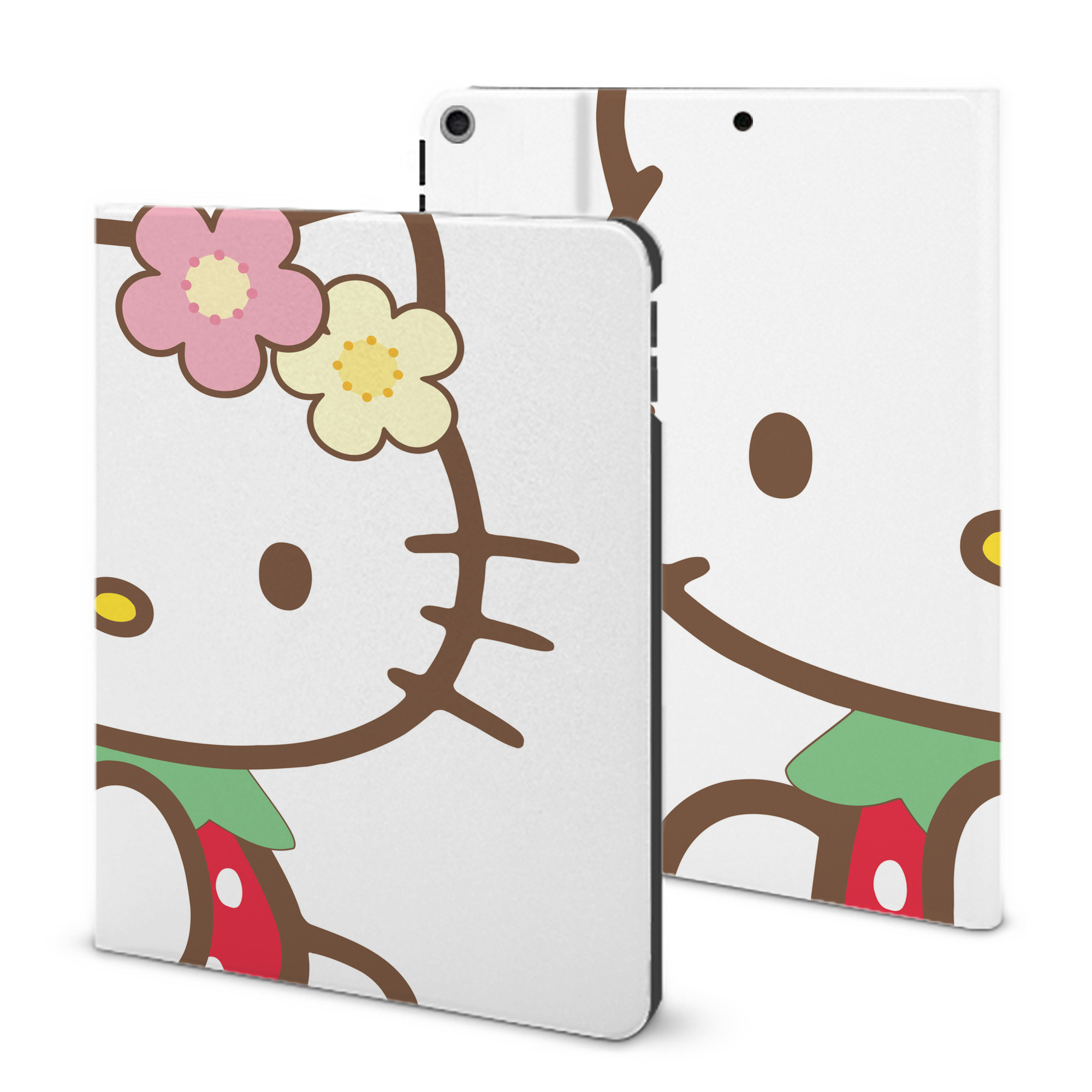 （画像用） Hello Kitty ハローキティ IPad ケース ブック型 PUレザー TPU 耐衝撃 軽量 薄型 ペン収納なし 全面保護 IPad 各モデル対応
